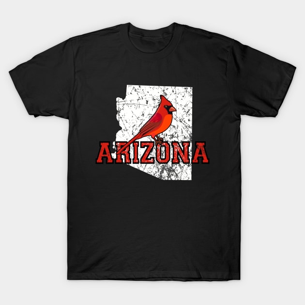 Vintage Arizona State Map Retro Football At Sunday Gameday T-Shirt by cytoplastmaximume